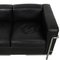 Zwei-Sitzer LC2 Sofa aus schwarzem Leder von Le Corbusier, 2000er 13