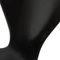 Sillas de cuero negro de Arne Jacobsen, años 90. Juego de 4, Imagen 14