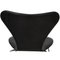 Chaises en Cuir Noir par Arne Jacobsen, 1990s, Set de 4 11
