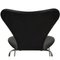 Chairs in Black Leather by Arne Jacobsen, 1990s, Set of 4 13