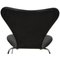 Chaises en Cuir Noir par Arne Jacobsen, 1990s, Set de 4 12