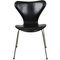 Sedie in pelle nera di Arne Jacobsen, anni '90, set di 4, Immagine 2