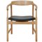 Chaises PP208 en Cuir Noir par Hans Wegner, 1990s, Set de 6 2