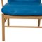 Stuhl im Kolonialstil aus blauem Leder von Ole Wanscher 10