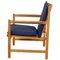 Fauteuil en Tissu Bleu par Hans Wegner, 1960s 4