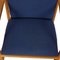 Lounge Chair in Blue Fabric by Hans Wegner, 1960s 6