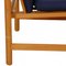 Lounge Chair in Blue Fabric by Hans Wegner, 1960s, Image 11