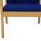 GE284 Chair with Ottoman in Blue Fabric by Hans Wegner, 2000s, Set of 2 14