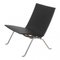 PK22 Lounge Chair in Black Aura Leather by Poul Kjærholm, 2000s, Image 1