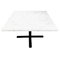 Vintage Sleek Side Table in White Marble, 1990s 1