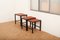 Nesting Tables with Painted Black Wooden Frame & Red Linoleum Tops, Set of 3 12