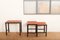 Nesting Tables with Painted Black Wooden Frame & Red Linoleum Tops, Set of 3 13