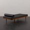 Mid-Century Danish Teak Daybed in Black Leather by Ejvind Johansson, 1960s 7