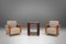 Art Deco Armchairs with Walnut Veneer and Grey Upholstery, France, 1930, Set of 2, Image 2