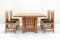 Model 615 Husser Dining Table & Model 614 Coonley Chairs by Frank Lloyd Wright for Cassina, Italy, 1992, Set of 5 1