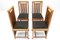 Model 615 Husser Dining Table & Model 614 Coonley Chairs by Frank Lloyd Wright for Cassina, Italy, 1992, Set of 5, Image 6
