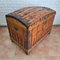 Antique Spanish Round Top Steamers Trunk with Metal Studs 7