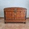 Antique Spanish Round Top Steamers Trunk with Metal Studs 3