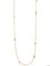 Stone Mini CC Mark Long Necklace in Clear & Beige from Chanel, 1997 1