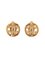 Rhinestone Round Cutout Logo CC Mark Earrings from Chanel, 2005, Set of 2 1