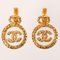 Round CC Mark Swing Earrings Clear from Chanel, 1995, Set of 2 2