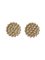 Round Dotted Design CC Mark Earrings Silver from Chanel, 1998, Set of 2 1