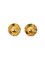 Celine Rhinestone Star Motif Round Logo Earrings Clear/Green/Red, Set of 2, Image 1