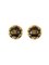Round Dot Cc Mark Earrings in Black from Chanel, 1994, Set of 2 1