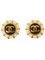 Boucles d'Oreilles Rondes Design CC Mark de Chanel, 1995, Set de 2 1