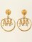 Logo Charm Hoop Swing Earrings from Chanel, Set of 2, Image 2
