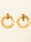 Dotted CC Mark Swing Hoop Earrings from Chanel, 1996, Set of 2 2