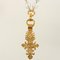 Lange Halskette aus klarem Stein mit Kreuzmotiv und CC-Motiv von Chanel, 1994 2