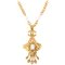 Diamond Motif CC Mark Color Stone Long Necklace in White from Chanel, 1995 1