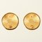 Round Logo Plate Earrings by Christian Dior, Set of 2 2