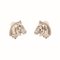 Hermes Cheval Horse Earrings Silver, Set of 2, Image 1