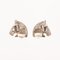 Hermes Cheval Horse Earrings Silver, Set of 2 2