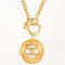 Round Cutout Cc Mark Necklace from Chanel 3
