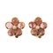 Gripoix Pearl Flower Earrings in Pink from Chanel, 1999, Set of 2 1