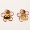 Gripoix Pearl Flower Earrings in Pink from Chanel, 1999, Set of 2 2