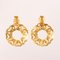 Chanel 1995 Made Tiger Eye Stone Circle Cc Mark Earrings Brown, Set of 2, Image 2