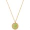 Clover Round Logo Plate Necklace in Green from Chanel 1