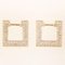Square Logo Design Earrings Sets in Black/Rhinestone by Christian Dior, Set of 2 6