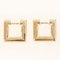 Square Logo Design Earrings Sets in Black/Rhinestone by Christian Dior, Set of 2 4