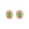 Dior Rhinestone Earrings Green, Set of 2, Image 1