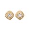 Diamond Matelasse Stitch Rhinestone Earrings from Chanel, 1988, Set of 2 1