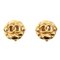 Boucles d'Oreilles Rondes Découpes CC Mark de Chanel, 1988, Set de 2 1