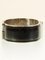 Leather Logo Plate Bangle in Silver/Black from Gucci 3