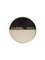 Kreisförmige Brosche mit Logo in Schwarz/Silber von Chanel 1