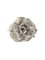 Check Pattern Camellia Motif Brooch in Gray/White from Chanel 1
