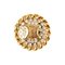 Pin redondo de diamantes de imitación con motivo de macadán de Celine, Imagen 1